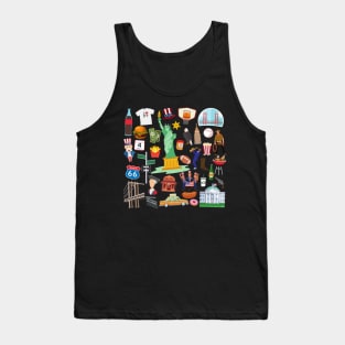 USA Travel Icons Tank Top